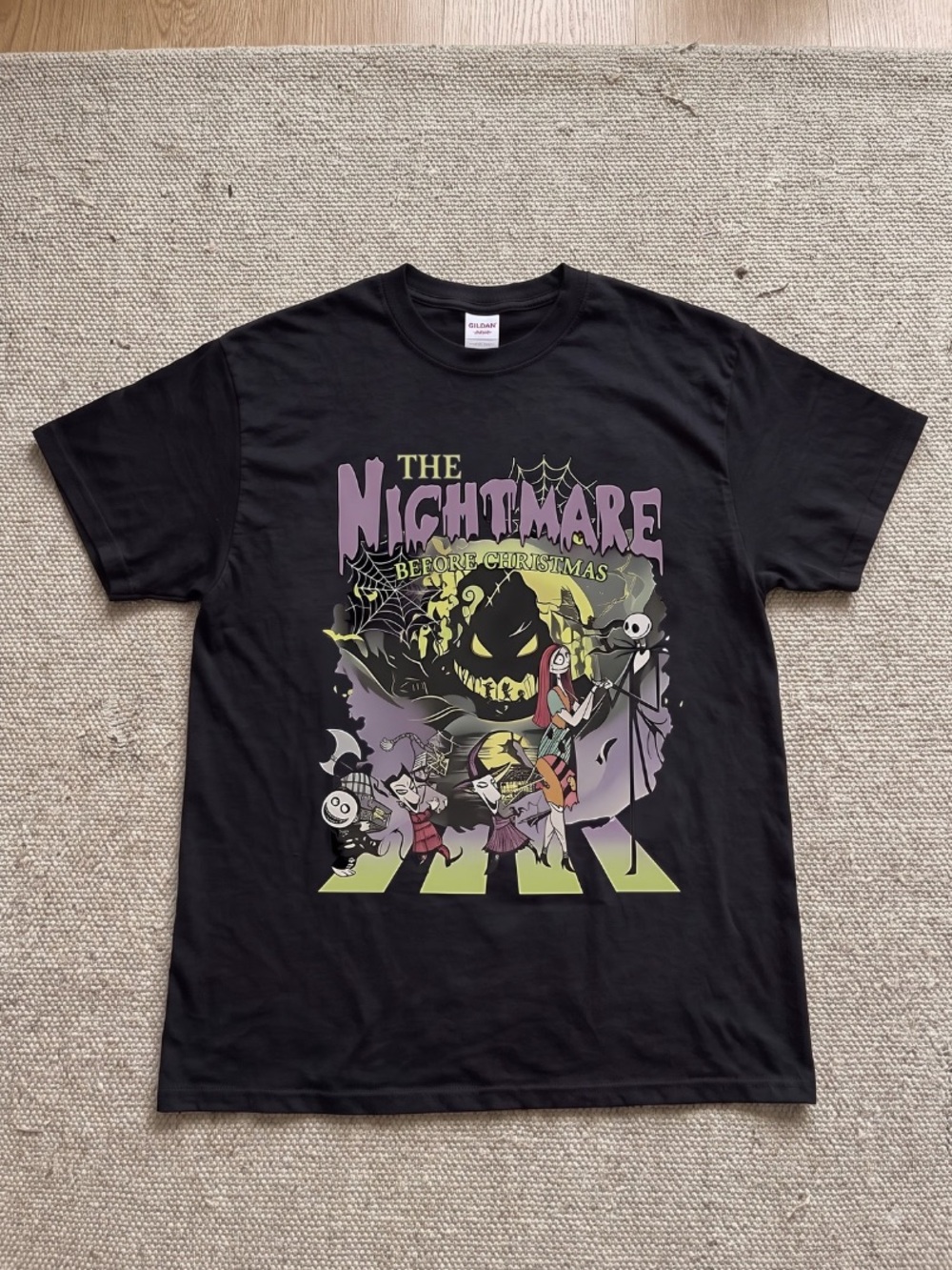 Nightmare Before Christmas Abbey Road Graphic T-Shirt Gildan Spooky Tee